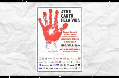 Foto: Ato e Canto Pela Vida acontece domingo, 28 de abril